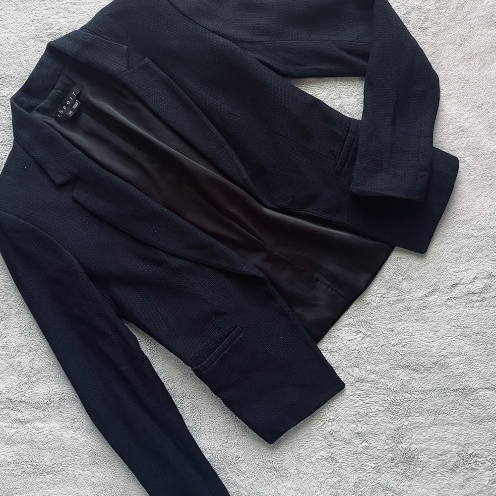 Theory Lanai Urban Blazer Open Front Suit Tailore… - image 1